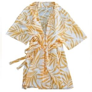 MAISON DU SOIR Magnolia Luxe Palm Kimono Robe